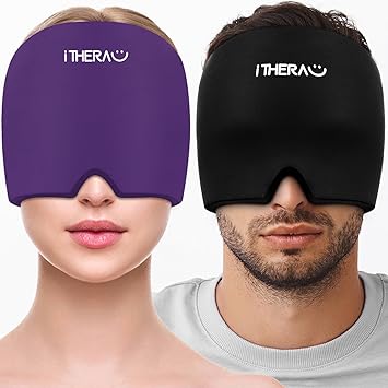 Bonnet Anti Migraine Réutilisable avec Coussinet de Refroidissement