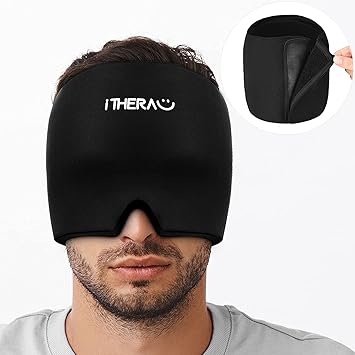 Bonnet Anti Migraine Réutilisable avec Coussinet de Refroidissement
